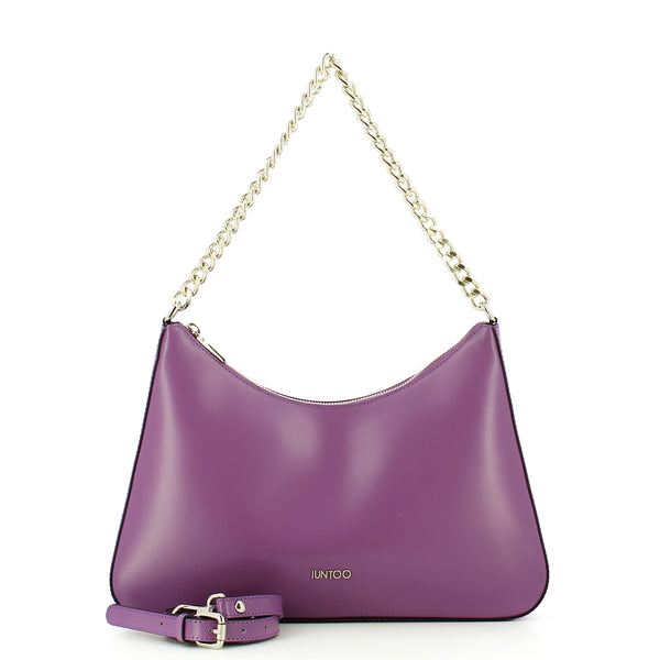 Iuntoo - borsa a spalla grande soave lilla - 168060 - lilla | Italystation.com - Shop Now at italystation.com