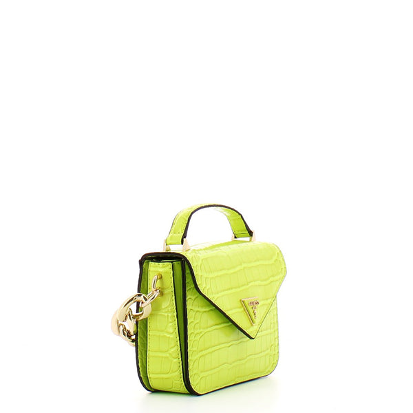 Guess - Micro Borsa a mano Retour stampa cocco Lime - HWCG8664780 - LIME