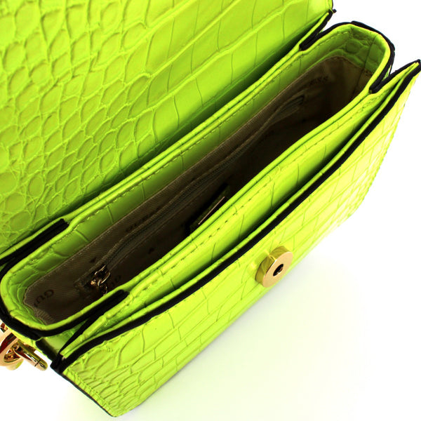 Guess - Micro Borsa a mano Retour stampa cocco Lime - HWCG8664780 - LIME