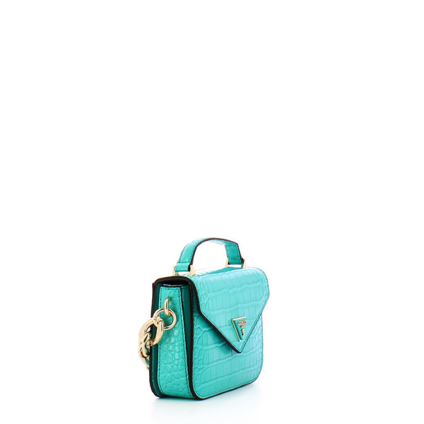 Guess - Micro Borsa a mano Retour stampa cocco Turquoise - HWCG8664780 - TURQ