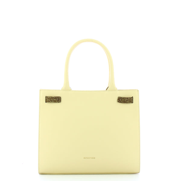 Borbonese - shopping bag medium out of office butter - 92464 | Italystation.com - Shop Now at italystation.com