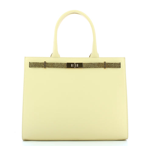 Borbonese - shopping bag out of office butter - 924642bb0 -  | Italystation.com - Shop Now at italystation.com