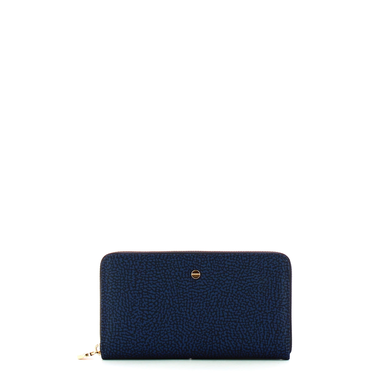 Borbonese - Blue Zip Around Large Wallet with RFID made of Recycled Nylon - 930155I15 - BLU