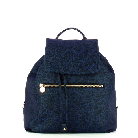 Borbonese - Medium Blue Backpack made of Recycled Nylon - 934486I15 - BLU