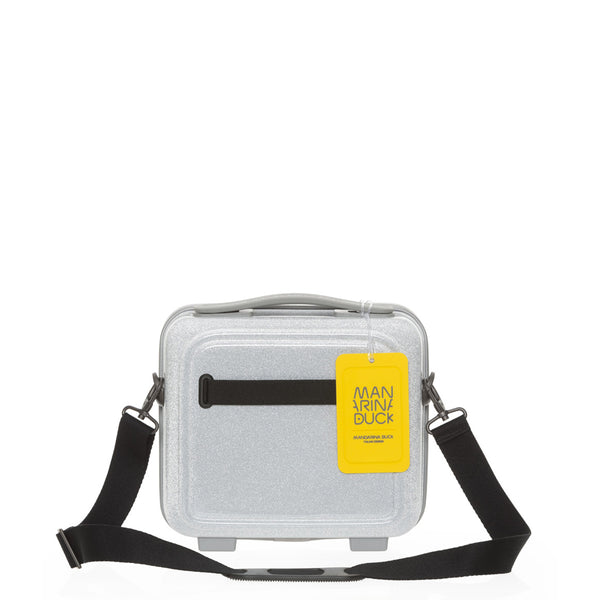 Mandarina Duck - Beauty Case LOGODUCK + Glitter Silver | Italystation.com Shop Now at italystation.com