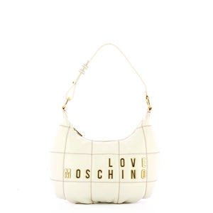 Love Moschino - Hobo Bag Small Embroidery Quilt Bianco - JC4265PP0G - BIANCO