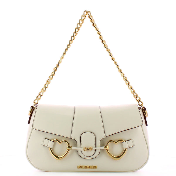 Love Moschino - Borsa a spalla Big Heartbit Bianco - JC4128PP1G - BIANCO