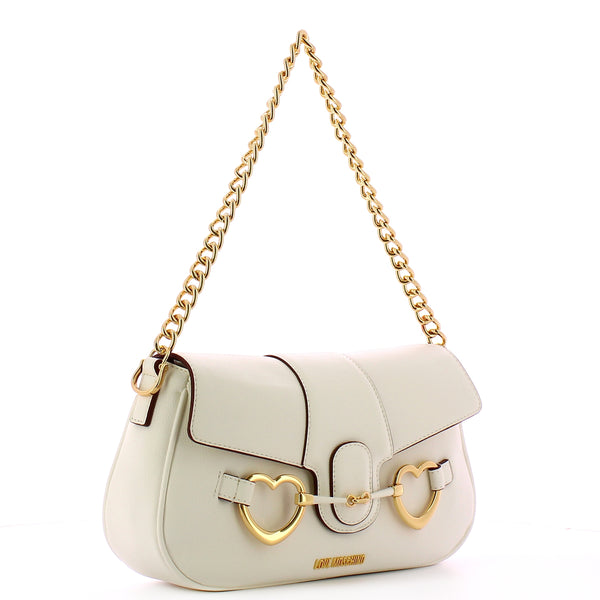 Love Moschino - Borsa a spalla Big Heartbit Bianco - JC4128PP1G - BIANCO