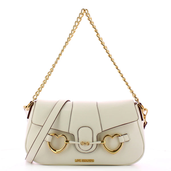 Love Moschino - Borsa a spalla Big Heartbit Bianco - JC4128PP1G - BIANCO