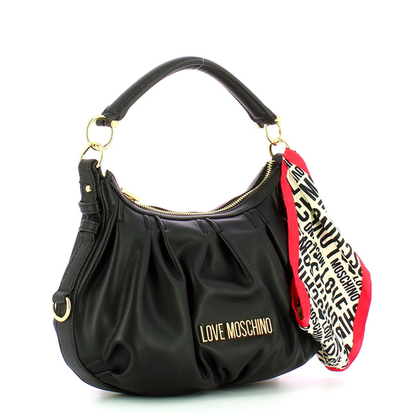 Love Moschino - Borsa a mano con foulard City Bag Nero - JC4041PP1G - NERO