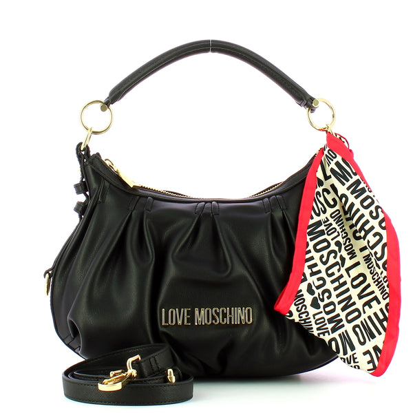 Love Moschino - Borsa a mano con foulard City Bag Nero - JC4041PP1G - NERO