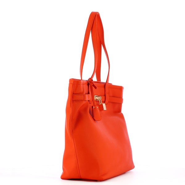 Fracomina - shopper con lucchetto orange - fa23sba006p411s6 - orange | Italystation.com