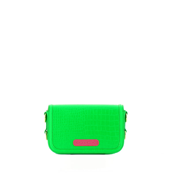 Chiara Ferragni - Borsa Eyelike Small Croco Bright Green - 74SB4BA2ZS728 - BRIGHT/GREEN