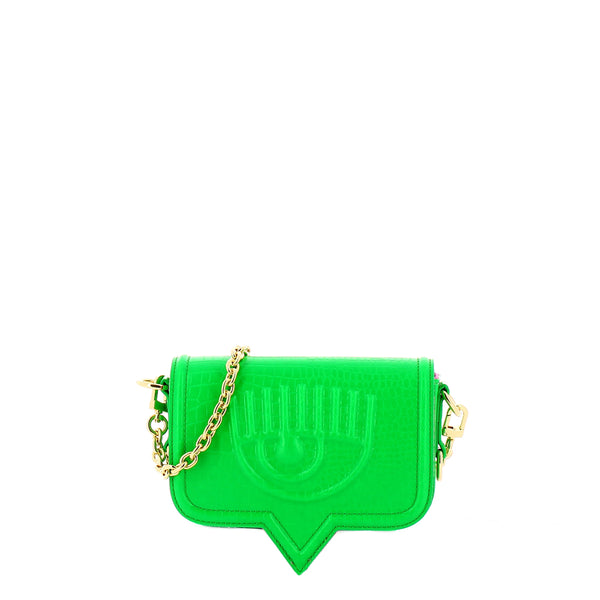 Chiara Ferragni - Borsa Eyelike Small Croco Bright Green - 74SB4BA2ZS728 - BRIGHT/GREEN