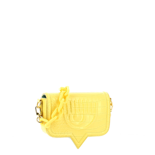 Chiara Ferragni - Borsa Eyelike Small Croco Wax Yellow - 74SB4BA2ZS728 - WAX/YELLOW