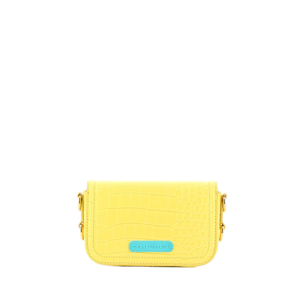 Chiara Ferragni - Borsa Eyelike Small Croco Wax Yellow - 74SB4BA2ZS728 - WAX/YELLOW