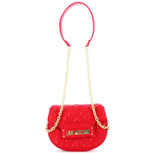 Love Moschino - Borsa a tracolla Small Shiny Quilted Rosso - JC4322PP0F - ROSSO