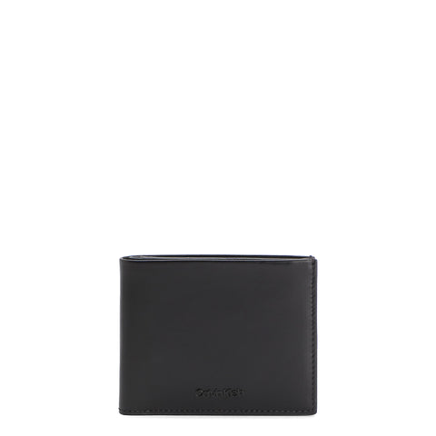 Calvin Klein - Portafoglio RFID CK Median con portamonete in pelle CK Black - K50K510328 - CK/BLACK