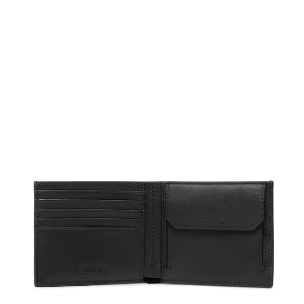 Calvin Klein - Portafoglio RFID CK Median con portamonete in pelle CK Black - K50K510328 - CK/BLACK