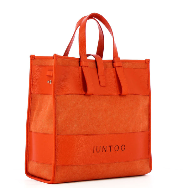 Iuntoo - Shopper Grande Essenziale Arancio Arancio - 125001 - ARANCIO-ARANCIO