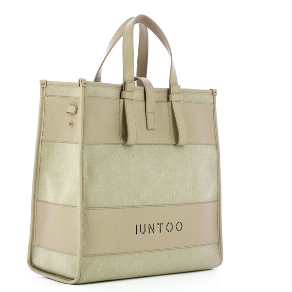 Iuntoo - Shopper Grande Essenziale Beige Beige - 125001 - BEIGE-BEIGE