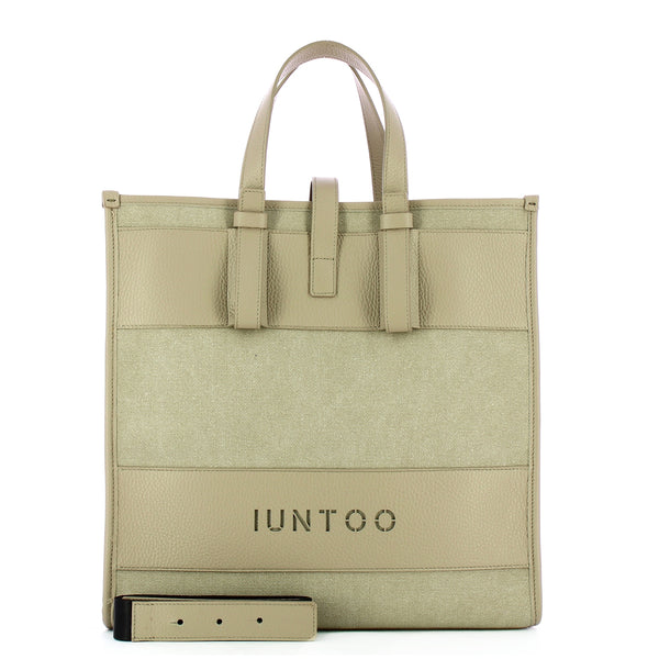 Iuntoo - Shopper Grande Essenziale Beige Beige - 125001 - BEIGE-BEIGE