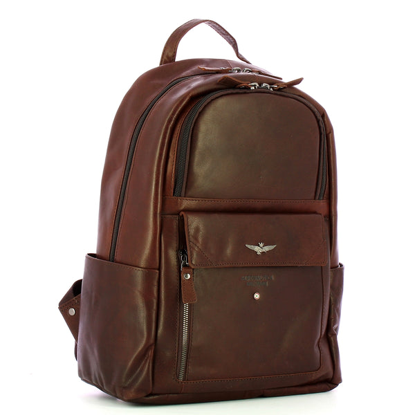 Aeronautica Militare - Zaino in pelle - AM355 - MORO