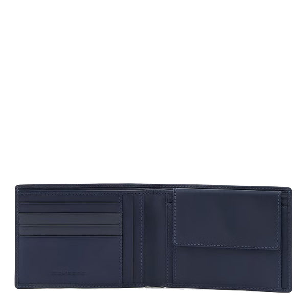 Piquadro - Portafoglio RFID con portamonete Finn - PU257S123R - BLU