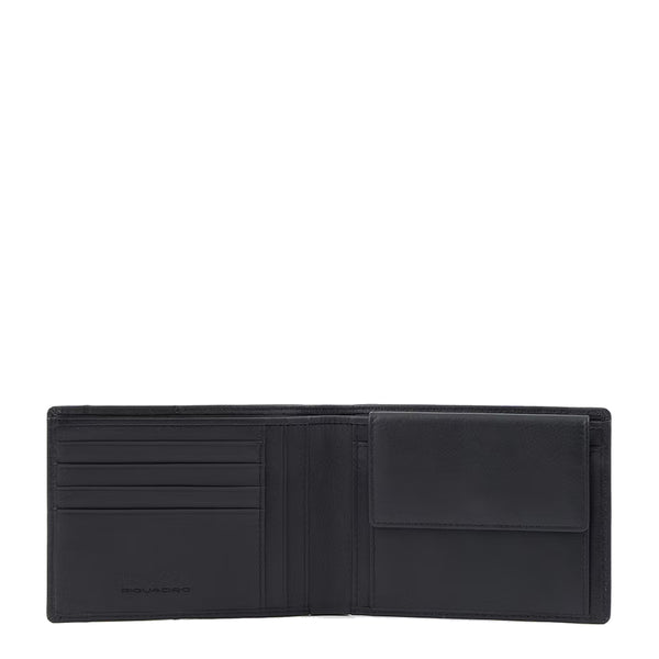 Piquadro - Portafoglio RFID con portamonete Finn - PU257S123R - NERO