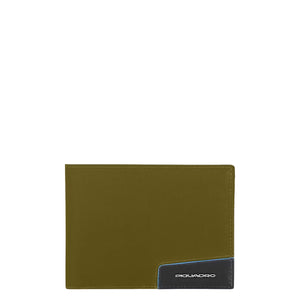 Piquadro - Portafoglio RFID con portamonete Ryan - PU257RYR - VERDE/NERO