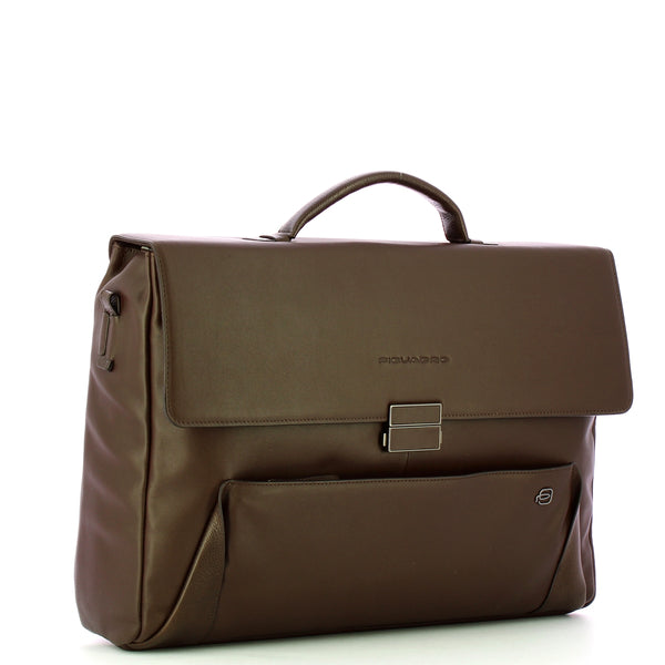 Piquadro - Cartella porta PC con patta Pan 15.0 - OUTCA4254S94 - TESTA/DI/MORO
