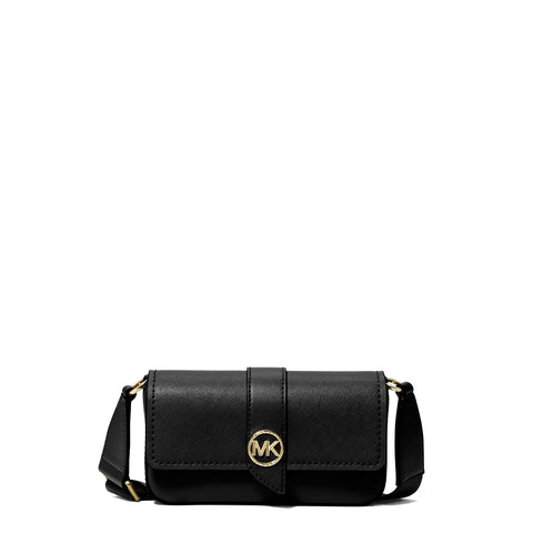 Michael Kors Michael kors - greenwich gold black mini crossbody bag -  | Italystation.com - Shop Now at italystation.com