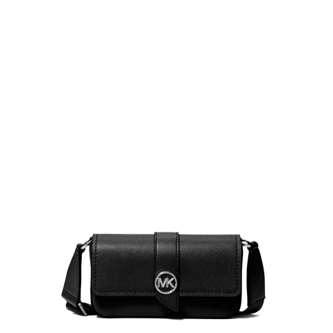 Michael Kors Michael kors - greenwich silver black mini crossbody bag  | Italystation.com - Shop Now at italystation.com