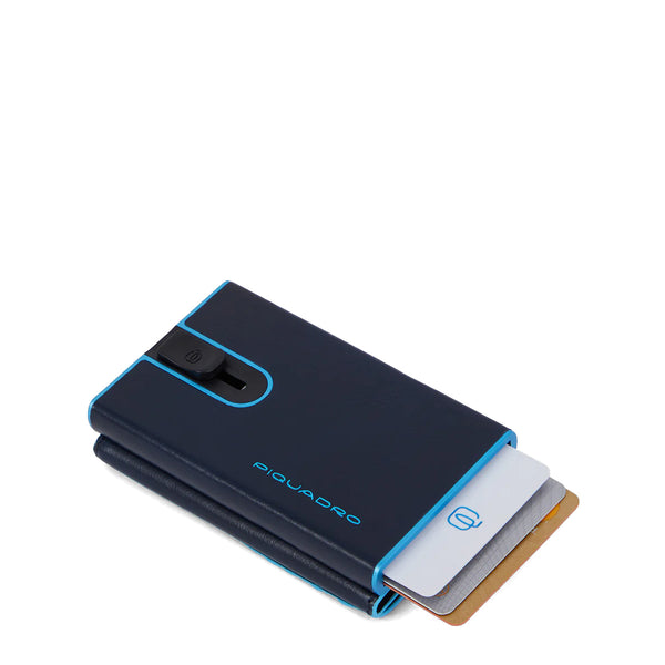 Piquadro - Porta carte di credito con Sliding System RFID Blue Square - PP4891B2BLR - BLU2