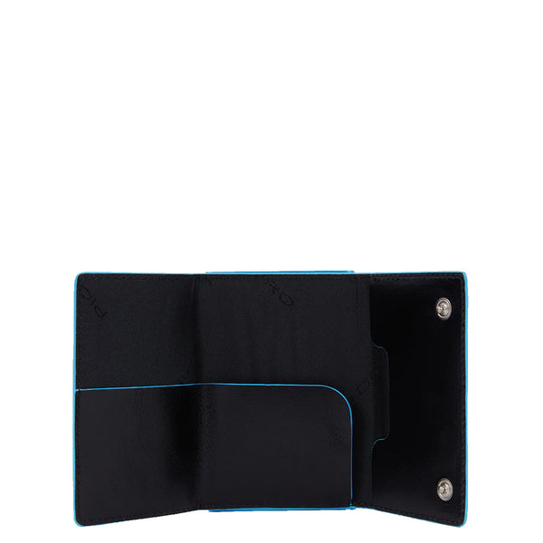 Piquadro - Porta carte di credito con Sliding System RFID Blue Square - PP4891B2BLR - NERO