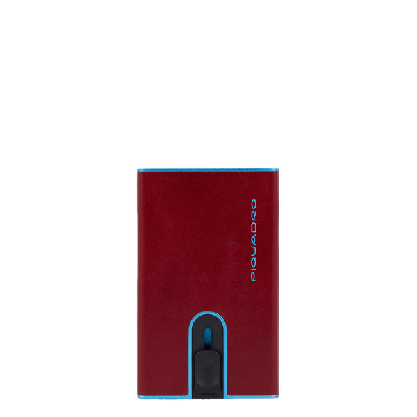 Piquadro - Porta carte di credito con Sliding System RFID Blue Square - PP4891B2BLR - ROSSO