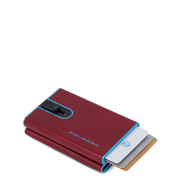 Piquadro - Porta carte di credito con Sliding System RFID Blue Square - PP4891B2BLR - ROSSO