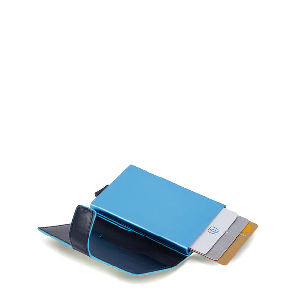 Piquadro - Porta carte di credito con Sliding System RFID Blue Square - PP5649B2BLR - BLU2