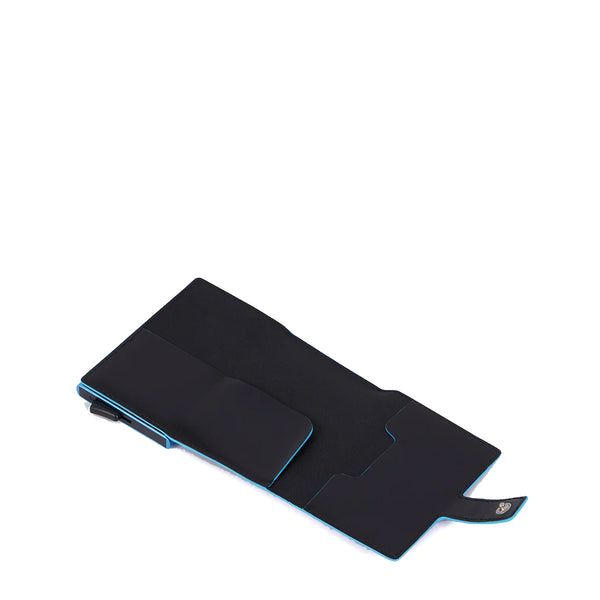 Piquadro - Porta carte di credito con Sliding System RFID Blue Square - PP5649B2BLR - NERO