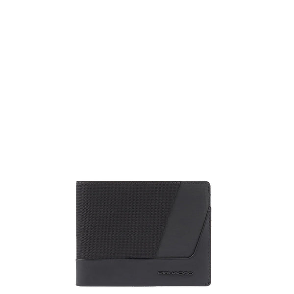 Piquadro - Portafoglio con portamonete con zip RFID Wallaby - PU4823W120R - NERO