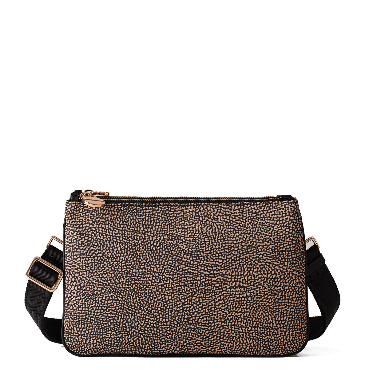 Borbonese - OP Natural Black Small Crossbody Bag made of Recycled Nylon - 934119I15 - OP/NATURALE/NERO