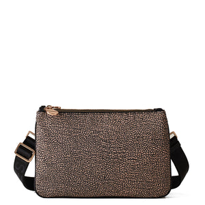 Borbonese - OP Natural Black Small Crossbody Bag made of Recycled Nylon - 934119I15 - OP/NATURALE/NERO