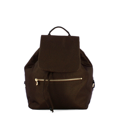 Borbonese - Zaino Medium in Nylon Riciclato Testa Moro Nero - 934486I15 - TESTA/MORO/NERO