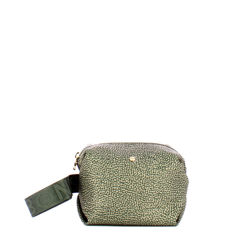 Borbonese - Clay Gray Beauty Case made of Recycled Nylon - 932025I15 - CLAY/GREY