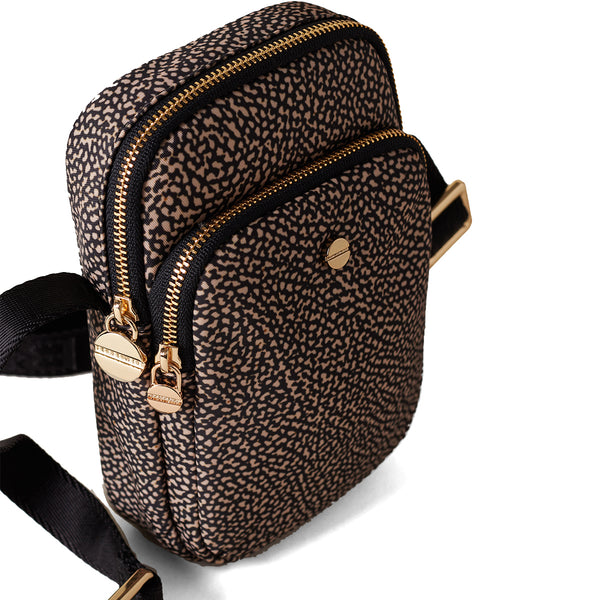 Borbonese - Mini Crossbody Bag OP Naturale Nero - 932032I15 - OP/NATURALE/NERO