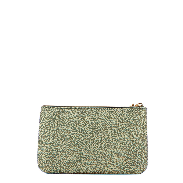 Borbonese - Clay Gray Pouch made of Recycled Nylon - 930118I15 - CLAY/GREY