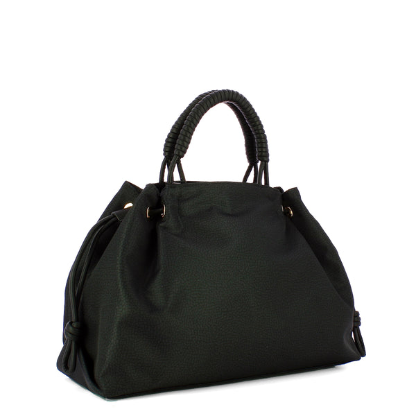 Borbonese - Borsa a mano Horseback Large Clay Grey 924864I | Italystation.com Shop Now at italystation.com