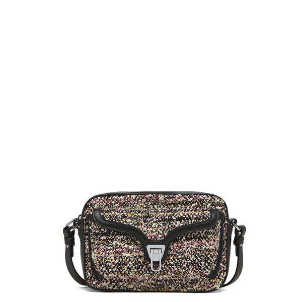 Coccinelle - Borsa a tracolla Beat Soft Small Pixel Bouclè Medium Multicolor Pulp Pink Noir - POP150201 - MULT.PULP/P/NOI