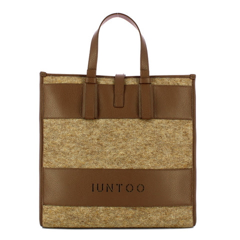 Iuntoo - shopper grande caldo essenziale fango lana cotta fango | Italystation.com - Shop Now at italystation.com