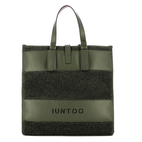 Iuntoo - shopper grande orsetto essenziale grigio teddy grigio  | Italystation.com - Shop Now at italystation.com